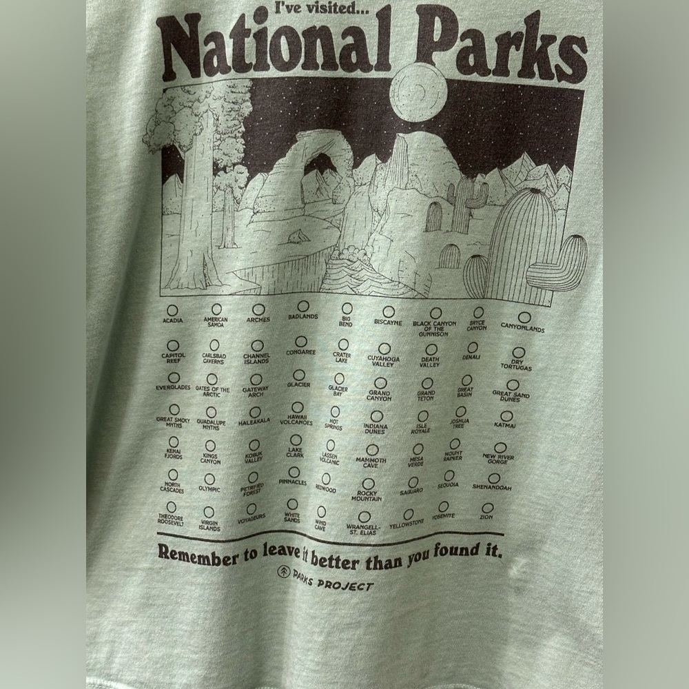 💫Parks Project Women’s National Parks Fill In Boxy Tee, XS, Gently Worn! - Picture 6 of 8
